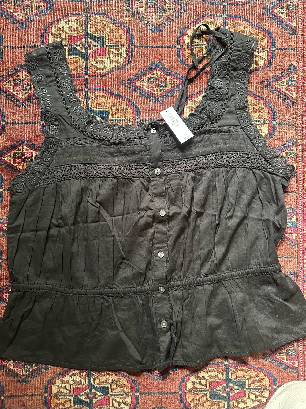 Gap lace trim peplum top